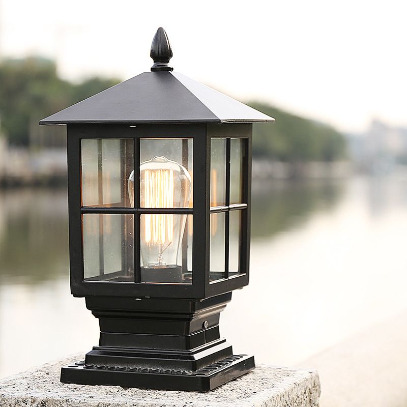 Silva Lampe de Poteau en forme de Lanterne, L 35CM