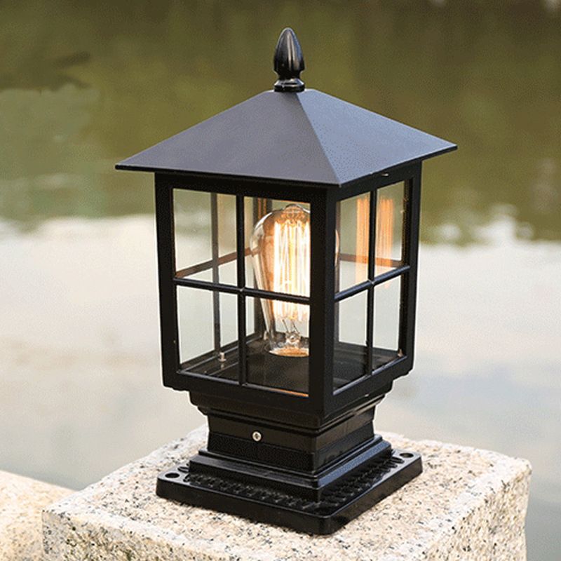 Silva Lampe de Poteau en forme de Lanterne, L 35CM