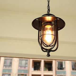 Silva Suspension Extérieure Lanterne Vintage, Métal/Verre, Noir/Bronze, Jardin