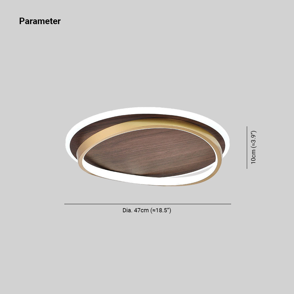 Arisha Moderne Rund Dimmable Plafonnier Or Métal Acrylique Chambre à coucher