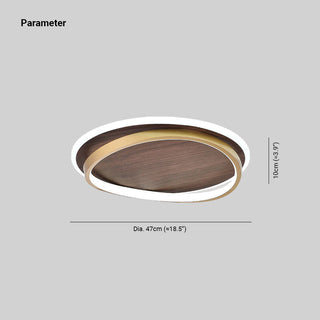Arisha Moderne Rund Dimmable Plafonnier Or Métal Acrylique Chambre à coucher