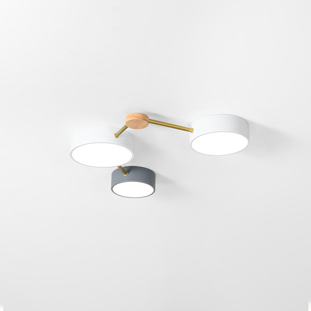 Arisha Moderne LED Plafonnier Acrylique Journal Salon Chambre à coucher Blanc Gris