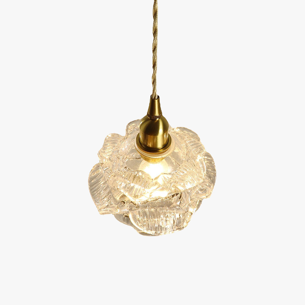 Valentina Romantique Rétro Rose Suspension Clair Verre Chambre à coucher