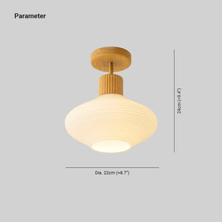 Arisha Minimaliste Moderne Plafonnier Bois/Noyer Couloir