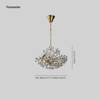 Ray Rétro Vintage Or Fleur Cristal Suspension Chambre À Coucher