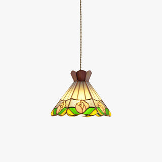Tiffany Design LED Fleur De Cône Suspension Blanc Bar/Chambre À Coucher