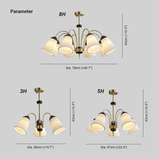 Ray Rétro LED Lustre Or Métal Chambre À Coucher/Salle À Manger