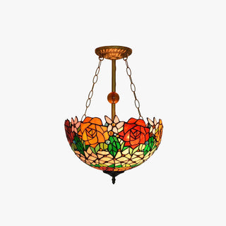 Tiffany Vintage LED Suspension Verre Chambre À Coucher