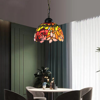 Tiffany Cottage LED Suspension Métal Verre Chambre À Coucher/Salon
