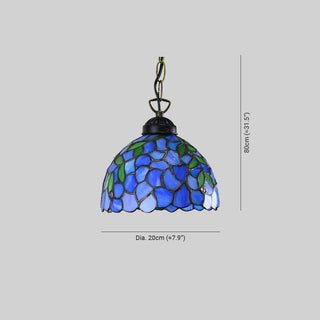 Tiffany Cottage LED Suspension Métal Verre Chambre À Coucher/Salon
