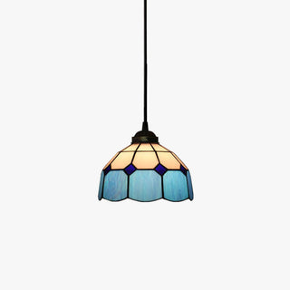Tiffany Dôme Ombre Européenne Suspension Tachée Verre Salon