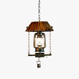 Silva Vintage LED Suspension Design Bambou Chambre À Coucher