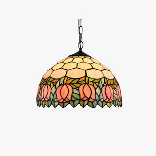 Tiffany Vintage Luxe Suspension Verre Métal Bar/Salon