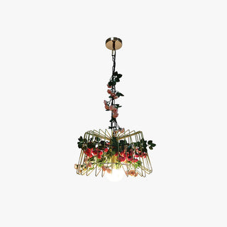 Arisha Moderne Fleur LED Suspension Verre/Métal Chambre À Coucher