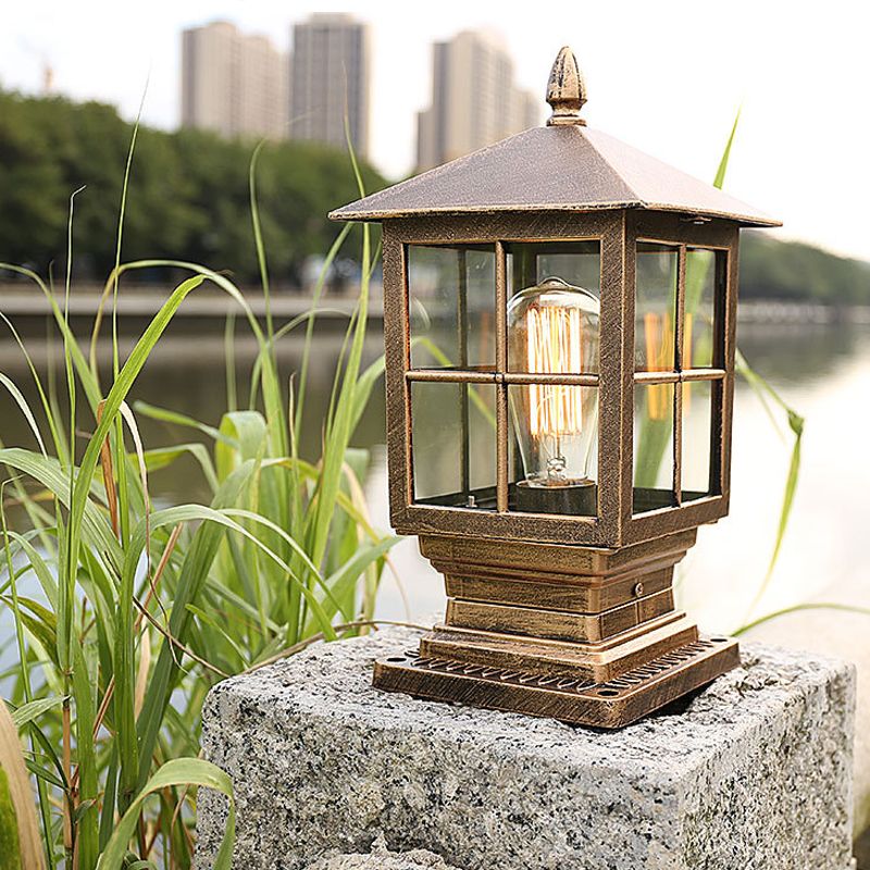 Silva Lampe de Poteau en forme de Lanterne, L 35CM