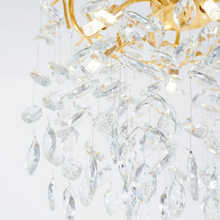 Kristy Lustre Branche Moderne Cristal/Métal Doré Salon