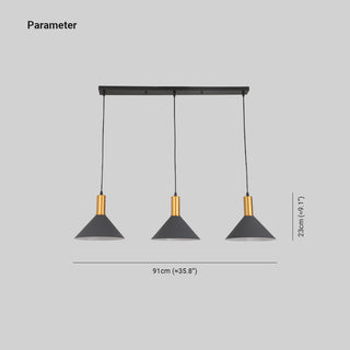Arisha Suspension Luminaire 3 Lampes Design Italien Métal Verre Vert Grisâtre Salon/Salle à Manger
