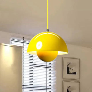 Tareno Suspension Ronde Moderne. Métal. Noir/Blanc/Rouge/Jaune-Luire