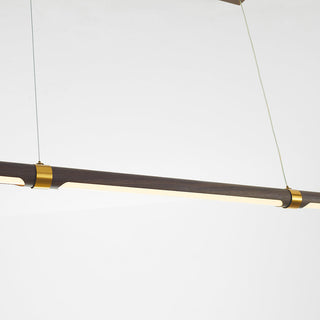 Muto Design Italien Luminaires Suspensions Linéaire Rustique Métal/Acrylique Bois Cuisine/Chambre