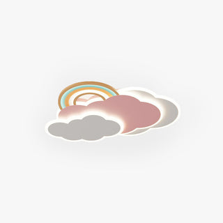 Aria Plafonnier Nuage Moderne, Métal/Acrylique, Blanc/Rose, Salon