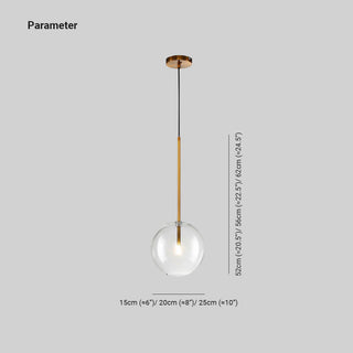Valentina Glass Bulb LED Suspension Or Métal Verre Chambre à coucher