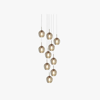 Valentina Moderne LED Lustre Doré Métal Verre Salon Chambre à coucher