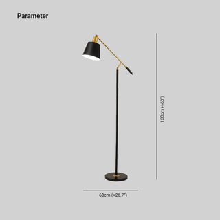 Mira Moderne LED Lampadaire Dôme  Noir Métal Salon Salle à manger