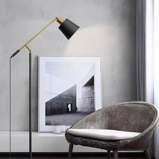 Mira Moderne LED Lampadaire Dôme  Noir Métal Salon Salle à manger