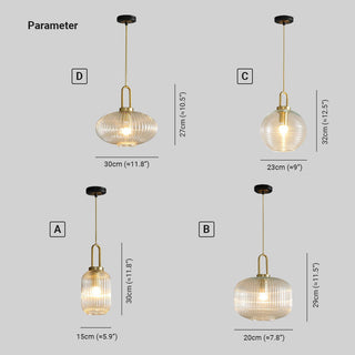 Arisha Moderne LED Suspension Doré Métal Verre Salle à Manger
