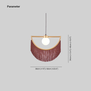 Aria Design Suspension Jaune/Vert/Rose/Café Métal/Tissu Chambre à coucher
