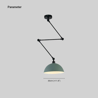 Aria Dôme Moderne LED Suspension Noir/Vert Métal Chambre à coucher