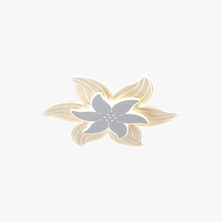 Arisha Fleur Moderne LED Plafonnier Blanc Métal Acrylique Salon