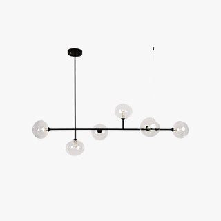 Valentina Moderne LED Suspension Noir Métal Verre Salon Chambre à coucher