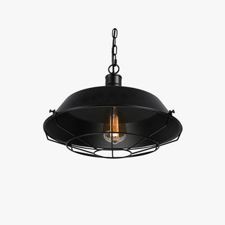 Silva Dôme Rustique LED Suspension Noir Métal Chambre à Coucher