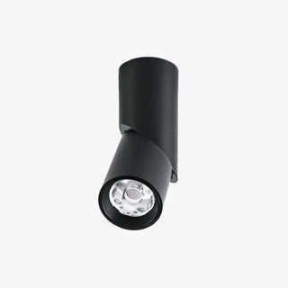 Arisha Cylindre Simple LED Plafonnier Blanc Noir Métal Salon