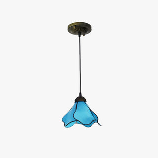 Ray Fleur Moderne LED Suspension Rose Bleu Métal Résine Salon