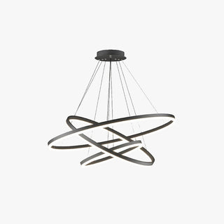 Arisha Suspension Anneau Moderne, Métal/Acrylique, Noir/Blanc, Salon