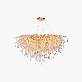 Arisha Lustre Fleur Luxueux, Metal/Cristal, Or, Salon