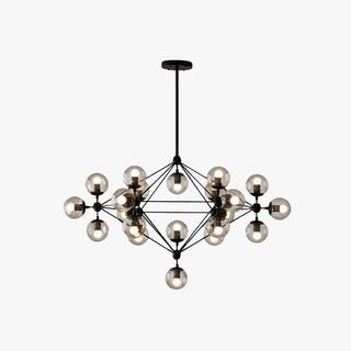 Valentina Lustre Industriel, Metal/Verre, Noir, Chambre