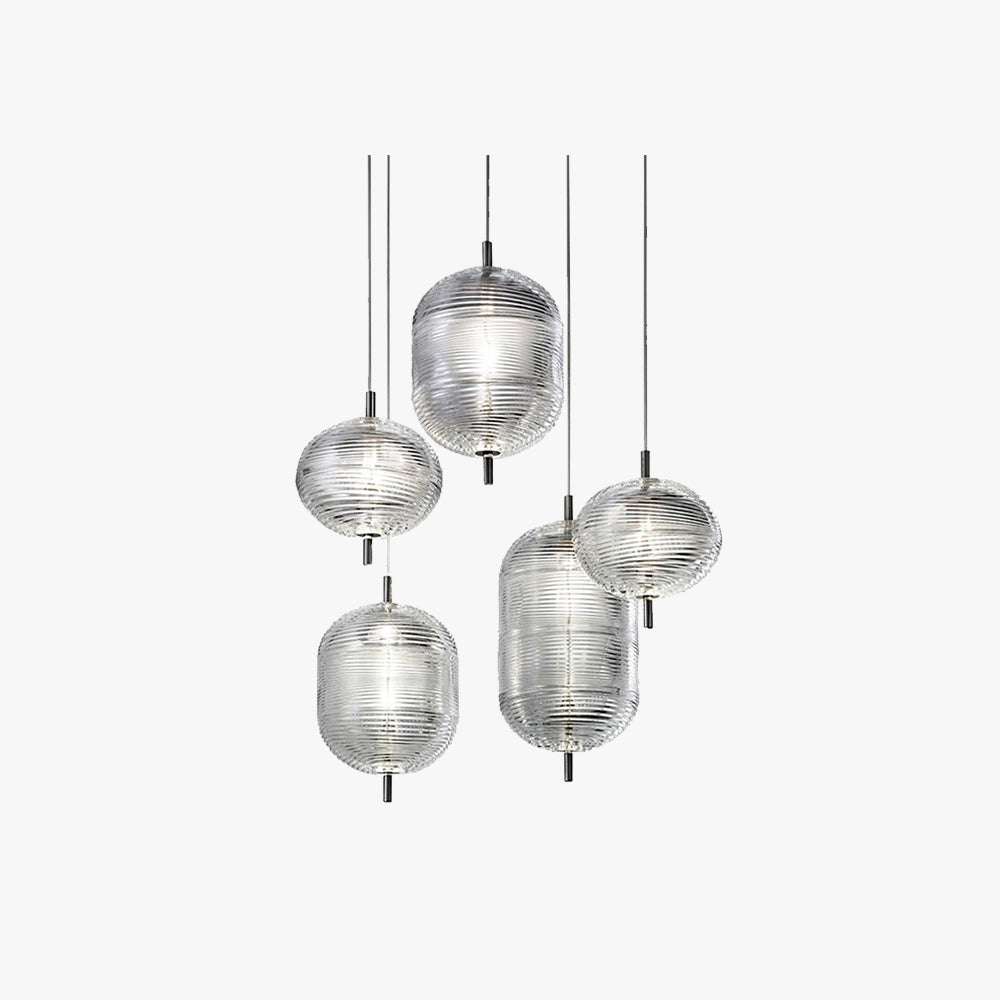 Valentina Suspension Globe Moderne, Verre/Métal, Noir/Or, Chambre