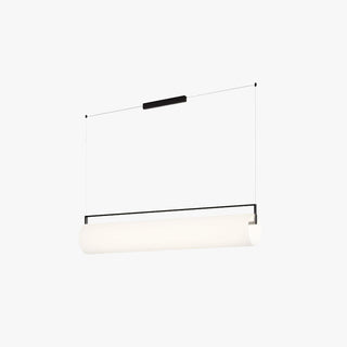 Ray Suspension Cylindre Minimaliste, Métal/Acrylique, Blanc/Noir, Salon