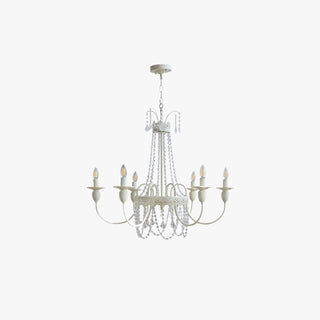 Sliva Lustre Lanterne Retro, Metal/Cristal, Blanc, Salon