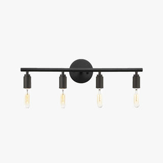 Silva Applique Murale Simple, Métal/Verre, Noir, Salle de Bain