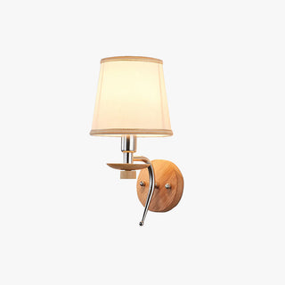 Tiffany Applique Murale Dôme Vintage, Métal/Bois/Tissu, Beige, Chambre