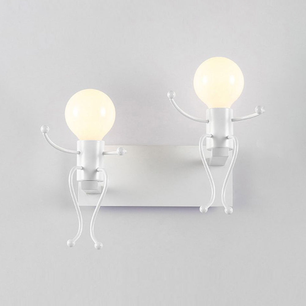 Luxo Applique Murale Design Italien LED Métal Noir/Blanc Chambre à Coucher/Salon