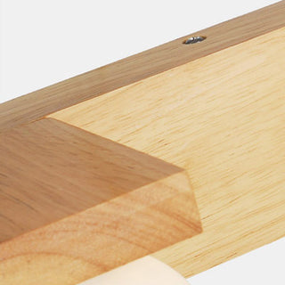 Muto Applique Murale Linéaire Moderen, Bois/Verre, Bûche, Salle de Bain