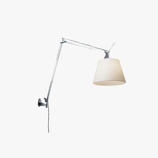 Epoch Applique Murale Orientable Minimaliste, Métal/Fabrique, Argent