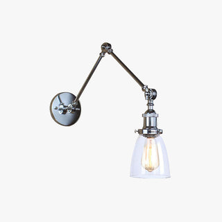 Silva Applique Bras Articulé Réglable Moderne, Métal/Verre, Salon