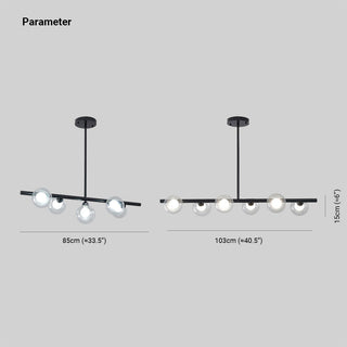 Valentina Suspension Linéaire, 2 Couleur, 5/6 Lumières