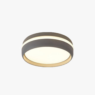 Arisha Plafonnier Rond Moderne, Métal, Noir/Gris, Salon